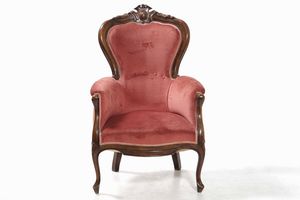 Poltrona in stile Luigi Filippo  - Asta Antiquariato febbraio - Associazione Nazionale - Case d'Asta italiane