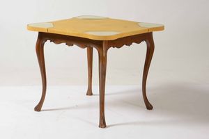 Tavolo e due tavolini in legno  - Asta Antiquariato febbraio - Associazione Nazionale - Case d'Asta italiane