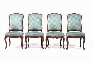 Otto sedie in rovere, Francia XIX secolo  - Asta Antiquariato febbraio - Associazione Nazionale - Case d'Asta italiane