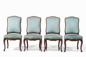 Otto sedie in rovere, Francia XIX secolo  - Asta Antiquariato febbraio - Associazione Nazionale - Case d'Asta italiane