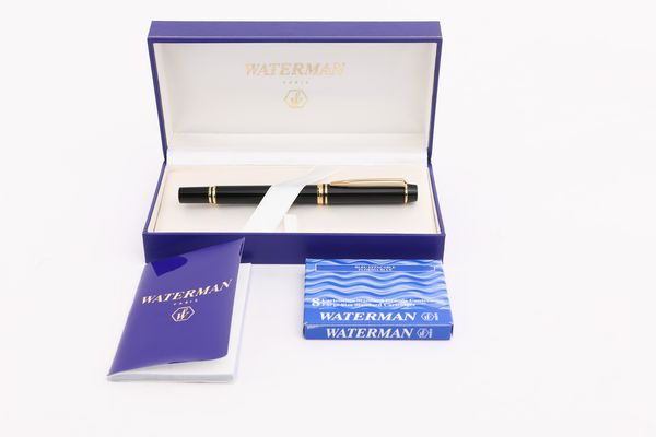 Waterman Ideal - Penna stilografica in vernice nera e metallo dorato  - Asta  Asta a Tempo - Penne da Collezione e Accessori da Scrivania - Associazione Nazionale - Case d'Asta italiane