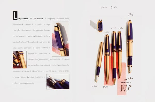 Montblanc Meisterstuck Ramses II - Penna stilografica in argento 925% placcato in oro 22 kt e lapislazzuli  - Asta  Asta a Tempo - Penne da Collezione e Accessori da Scrivania - Associazione Nazionale - Case d'Asta italiane