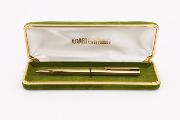 Waterman - Penna a sfera anni '70 in metallo placcato in oro giallo  - Asta  Asta a Tempo - Penne da Collezione e Accessori da Scrivania - Associazione Nazionale - Case d'Asta italiane