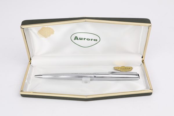 Aurora 98 - Penna a sfera in acciaio  - Asta  Asta a Tempo - Penne da Collezione e Accessori da Scrivania - Associazione Nazionale - Case d'Asta italiane