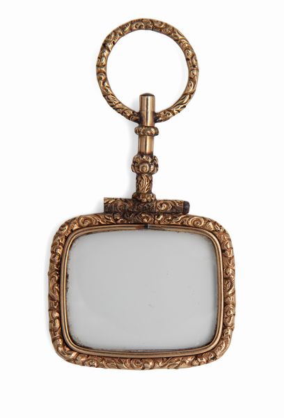 Lente da taschino laminata in oro giallo a basso titolo  - Asta  Asta a Tempo - Penne da Collezione e Accessori da Scrivania - Associazione Nazionale - Case d'Asta italiane