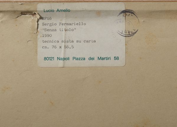 FERMARIELLO SERGIO (n. 1961) : Senza titolo.  - Asta Asta 396 | ARTE MODERNA E CONTEMPORANEA Online - Associazione Nazionale - Case d'Asta italiane