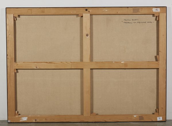 ANGELI FRANCO (1935 - 1988) : Paesaggio con aquilone nero.  - Asta Asta 396 | ARTE MODERNA E CONTEMPORANEA Online - Associazione Nazionale - Case d'Asta italiane