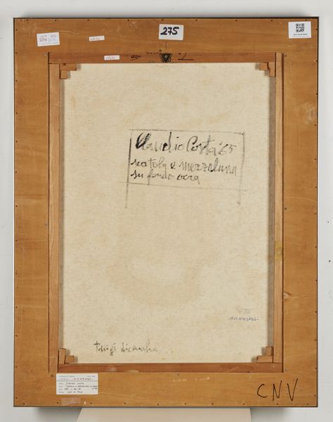 COSTA CLAUDIO (1942 - 1995) : Scatola e mezzaluna su fondo ocra.  - Asta Asta 396 | ARTE MODERNA E CONTEMPORANEA Online - Associazione Nazionale - Case d'Asta italiane