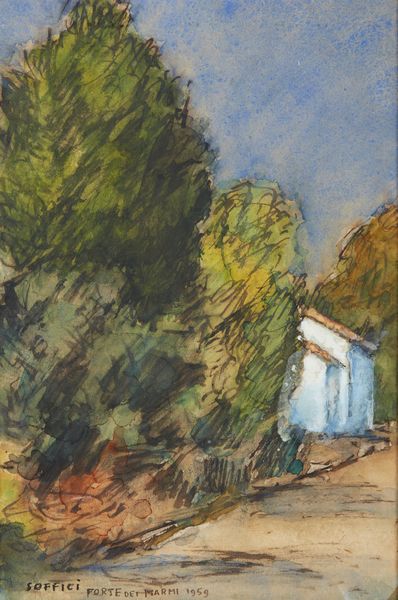 SOFFICI ARDENGO (1879 - 1964) : Forte dei Marmi.  - Asta Asta 396 | ARTE MODERNA E CONTEMPORANEA Online - Associazione Nazionale - Case d'Asta italiane