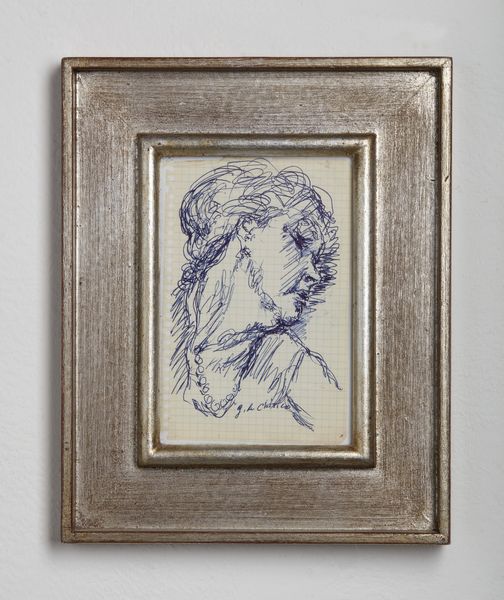 DE CHIRICO GIORGIO (1888 - 1978) : Volto femminile di profilo.  - Asta Asta 396 | ARTE MODERNA E CONTEMPORANEA Online - Associazione Nazionale - Case d'Asta italiane