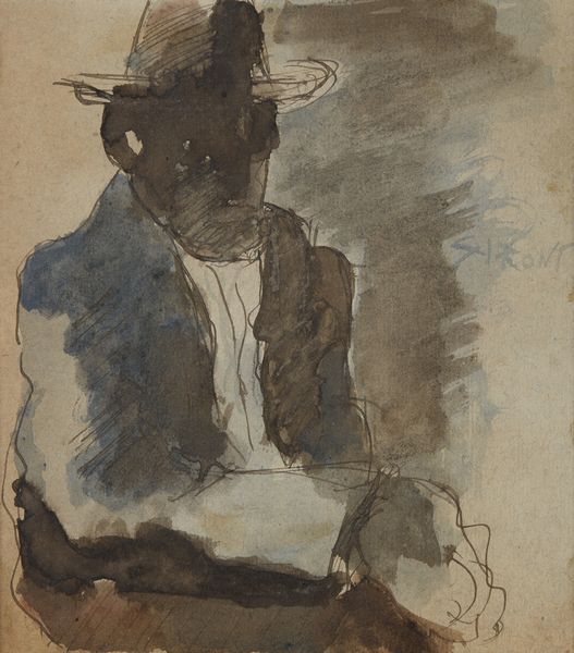 SIRONI MARIO (1885 - 1961) : Figura maschile seduta con cappello.  - Asta Asta 396 | ARTE MODERNA E CONTEMPORANEA Online - Associazione Nazionale - Case d'Asta italiane