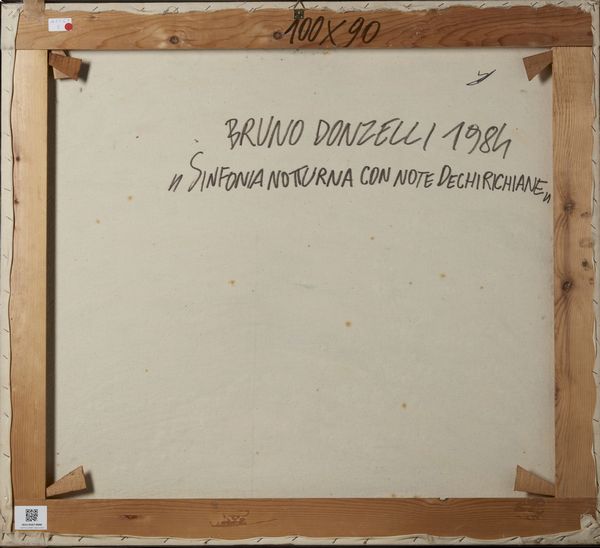 DONZELLI BRUNO (n. 1941) : Sinfonia notturna con note dechirichiane.  - Asta Asta 396 | ARTE MODERNA E CONTEMPORANEA Online - Associazione Nazionale - Case d'Asta italiane