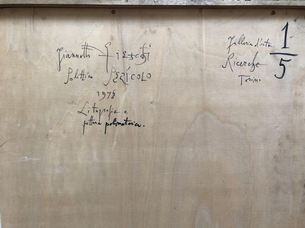 FIESCHI GIANNETTO (1921 - 2010) : Pericolo.  - Asta Asta 396 | ARTE MODERNA E CONTEMPORANEA Online - Associazione Nazionale - Case d'Asta italiane