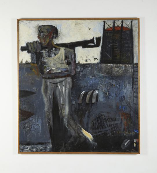 FERRONI GIANFRANCO (1927 - 2001) : Uomo e gasometro.  - Asta Asta 396 | ARTE MODERNA E CONTEMPORANEA Online - Associazione Nazionale - Case d'Asta italiane