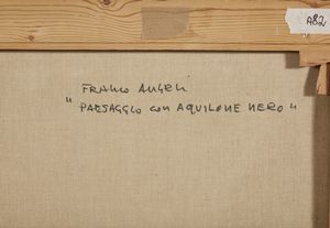 ANGELI FRANCO (1935 - 1988) : Paesaggio con aquilone nero.  - Asta Asta 396 | ARTE MODERNA E CONTEMPORANEA Online - Associazione Nazionale - Case d'Asta italiane