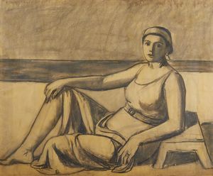 BORRA POMPEO (1898 - 1973) - Maruzza (disegno preparatorio).