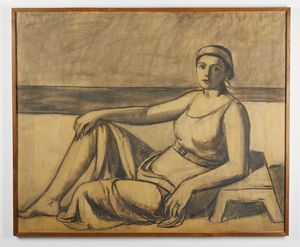 BORRA POMPEO (1898 - 1973) : Maruzza (disegno preparatorio).  - Asta Asta 396 | ARTE MODERNA E CONTEMPORANEA Online - Associazione Nazionale - Case d'Asta italiane