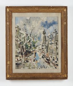 DE PISIS FILIPPO (1896 - 1956) : Canale di Venezia.  - Asta Asta 396 | ARTE MODERNA E CONTEMPORANEA Online - Associazione Nazionale - Case d'Asta italiane