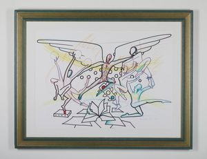 KOSTABI MARK (n. 1960) : Indagine angelica.  - Asta Asta 396 | ARTE MODERNA E CONTEMPORANEA Online - Associazione Nazionale - Case d'Asta italiane