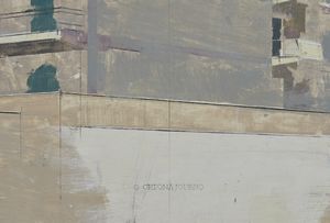 ORTONA GIORGIO (n. 1960) : Edificio sulla circonvallazione nomentana.  - Asta Asta 396 | ARTE MODERNA E CONTEMPORANEA Online - Associazione Nazionale - Case d'Asta italiane