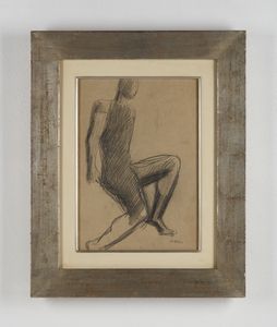 SIRONI MARIO (1885 - 1961) : Nudo di profilo.  - Asta Asta 396 | ARTE MODERNA E CONTEMPORANEA Online - Associazione Nazionale - Case d'Asta italiane