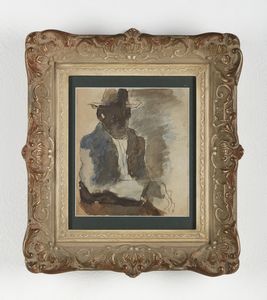 SIRONI MARIO (1885 - 1961) : Figura maschile seduta con cappello.  - Asta Asta 396 | ARTE MODERNA E CONTEMPORANEA Online - Associazione Nazionale - Case d'Asta italiane