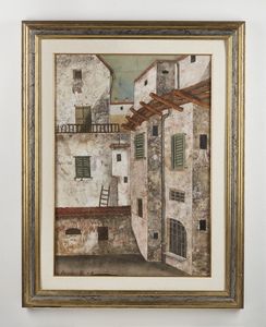 PASSERA DANTE : Vicolo.  - Asta Asta 396 | ARTE MODERNA E CONTEMPORANEA Online - Associazione Nazionale - Case d'Asta italiane