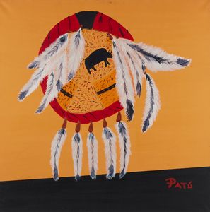 TUFFI  PAOLO (Pat)  (n. 1940) - Scudo capo indiano nord America.