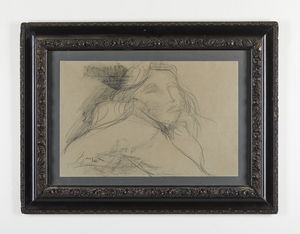 MANZU' GIACOMO (1908 - 1991) : Ritratto di donna.  - Asta Asta 396 | ARTE MODERNA E CONTEMPORANEA Online - Associazione Nazionale - Case d'Asta italiane