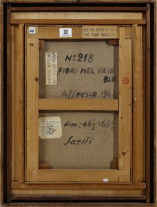 SAETTI BRUNO (1902 - 1984) : Fiori nel vaso blu.  - Asta Asta 396 | ARTE MODERNA E CONTEMPORANEA Online - Associazione Nazionale - Case d'Asta italiane