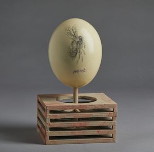 POSSENTI ANTONIO (1933 - 2016) : Ritratto sull'uovo.  - Asta Asta 396 | ARTE MODERNA E CONTEMPORANEA Online - Associazione Nazionale - Case d'Asta italiane