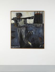 FERRONI GIANFRANCO (1927 - 2001) : Uomo e gasometro.  - Asta Asta 396 | ARTE MODERNA E CONTEMPORANEA Online - Associazione Nazionale - Case d'Asta italiane