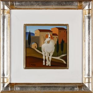 MASI ROBERTO (1940 - 2011) - Cavallino e il paese.