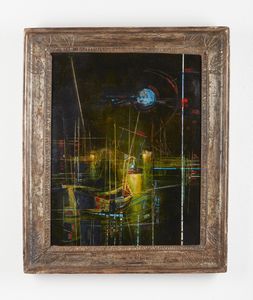 KONTOPOULOS ALECOS (1904 - 1975) : Le bateau � la lune.  - Asta Asta 396 | ARTE MODERNA E CONTEMPORANEA Online - Associazione Nazionale - Case d'Asta italiane