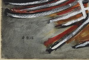 PERILLI ACHILLE (1927 - 2021) : Senza titolo (fronte e retro).  - Asta Asta 396 | ARTE MODERNA E CONTEMPORANEA Online - Associazione Nazionale - Case d'Asta italiane