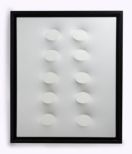 SIMETI TURI (n. 1929) : Dieci ovali bianchi.  - Asta Asta 396 | ARTE MODERNA E CONTEMPORANEA Online - Associazione Nazionale - Case d'Asta italiane
