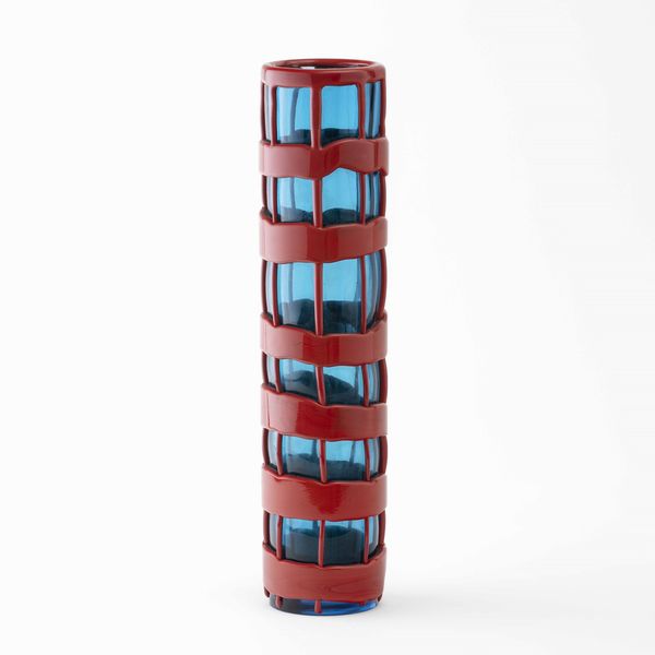 FULVIO BIANCONI : Venini, Murano, 1996 Vaso Cestino  - Asta Vetri e Ceramiche del '900 - Associazione Nazionale - Case d'Asta italiane