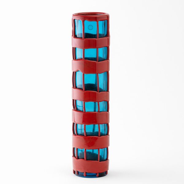 FULVIO BIANCONI : Venini, Murano, 1996 Vaso Cestino  - Asta Vetri e Ceramiche del '900 - Associazione Nazionale - Case d'Asta italiane