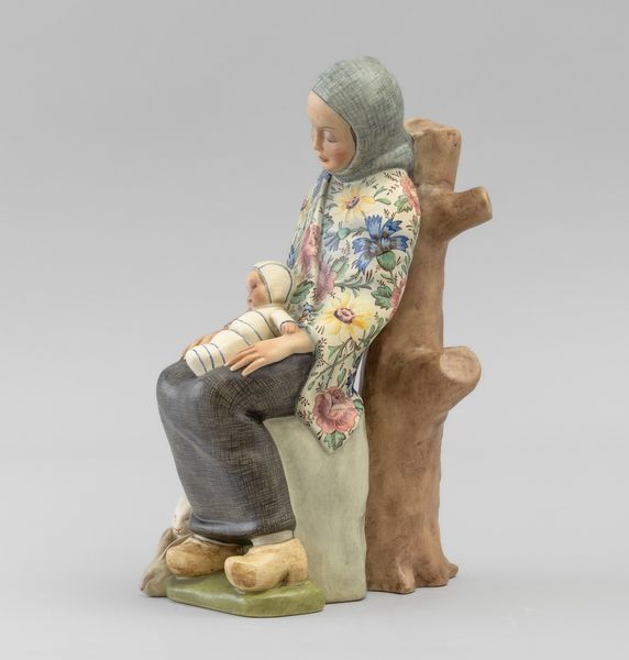 Helen Konig Scavini : Lenci, Torino, 1940 ca Maternit con coniglietti  - Asta Vetri e Ceramiche del '900 - Associazione Nazionale - Case d'Asta italiane