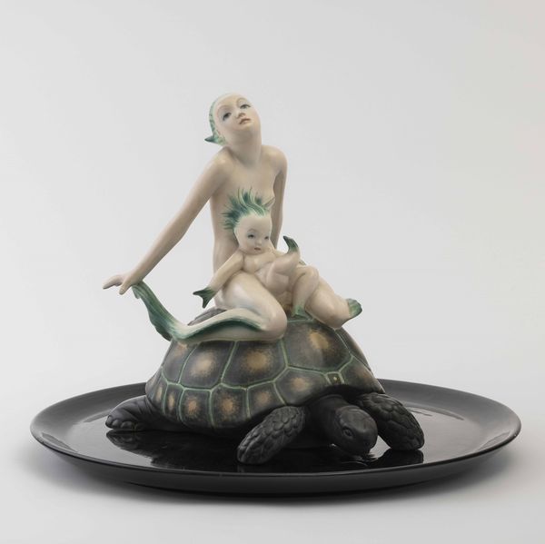 Helen König Scavini : Lenci, Torino, 1940 ca Mamma Sirena  - Asta Vetri e Ceramiche del '900 - Associazione Nazionale - Case d'Asta italiane