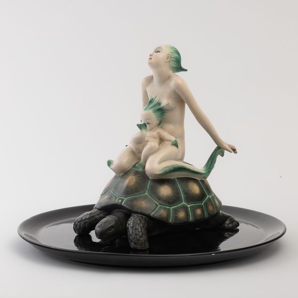 Helen König Scavini : Lenci, Torino, 1940 ca Mamma Sirena  - Asta Vetri e Ceramiche del '900 - Associazione Nazionale - Case d'Asta italiane