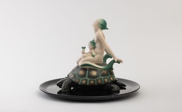 Helen König Scavini : Lenci, Torino, 1940 ca Mamma Sirena  - Asta Vetri e Ceramiche del '900 - Associazione Nazionale - Case d'Asta italiane