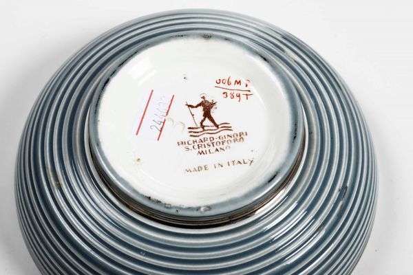 GIO PONTI : Richard Ginori, San Cristoforo, Milano, 1936 ca  - Asta Vetri e Ceramiche del '900 - Associazione Nazionale - Case d'Asta italiane