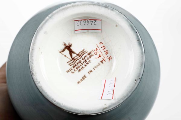 GIO PONTI : Richard Ginori, San Cristoforo, Milano, 1936 ca  - Asta Vetri e Ceramiche del '900 - Associazione Nazionale - Case d'Asta italiane