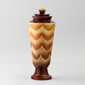 Angelo Simonetto : Galvani, Pordenone, 1930 ca<BR>disegno di Leo Leoncini  - Asta Vetri e Ceramiche del '900 - Associazione Nazionale - Case d'Asta italiane