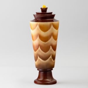 Angelo Simonetto : Galvani, Pordenone, 1930 ca<BR>disegno di Leo Leoncini  - Asta Vetri e Ceramiche del '900 - Associazione Nazionale - Case d'Asta italiane