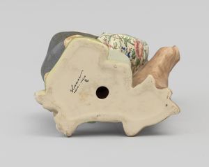 Helen Konig Scavini : Lenci, Torino, 1940 ca Maternit con coniglietti  - Asta Vetri e Ceramiche del '900 - Associazione Nazionale - Case d'Asta italiane