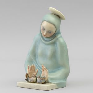 Helen Konig Scavini : Lenci, Torino, 1940 ca  - Asta Vetri e Ceramiche del '900 - Associazione Nazionale - Case d'Asta italiane