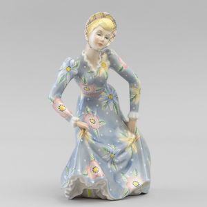 Camillo Ghigo : Lenci, Torino, 1930 ca La Riverenza  - Asta Vetri e Ceramiche del '900 - Associazione Nazionale - Case d'Asta italiane