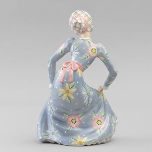 Camillo Ghigo : Lenci, Torino, 1930 ca La Riverenza  - Asta Vetri e Ceramiche del '900 - Associazione Nazionale - Case d'Asta italiane